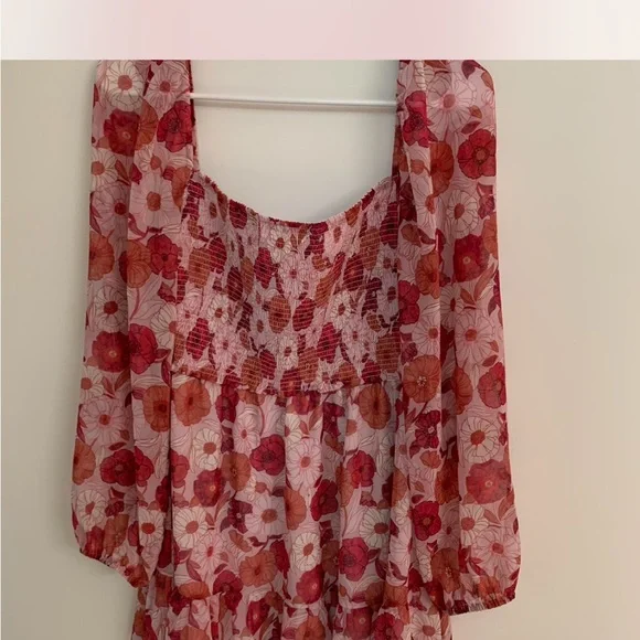 Wilfred Floral Red and Pink Blouse - Picture 1 of 4